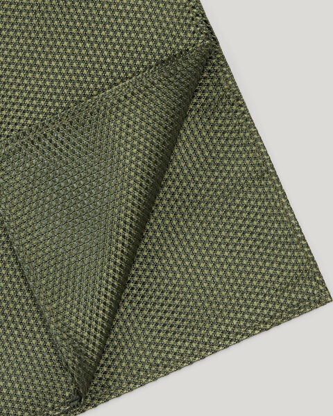 Silk Textured Two-Tone Pocket Square, Khaki, hi-res